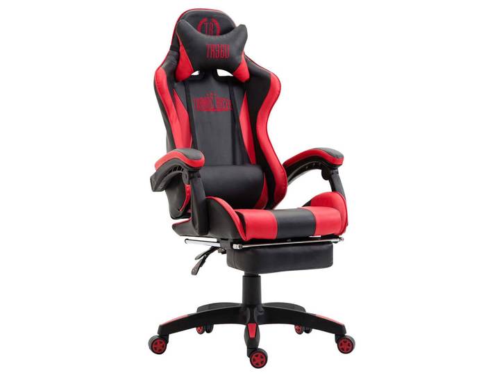 CLP Chefsessel Lederlook schwarz/rot, Rot, Schwarz, Kunststoff, 66x121x58 cm, Büromöbel, Bürostühle, Gaming-Sessel