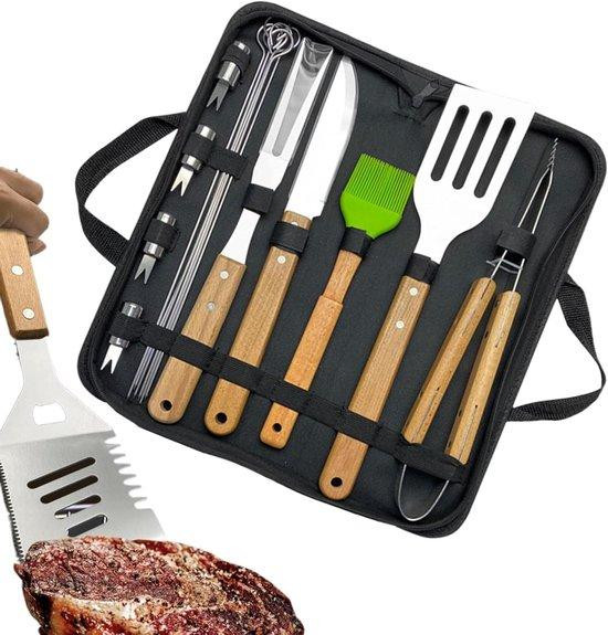 Barbecue Gereedschap Set - Grill Accessoires - Zilver - 38 cm lengte