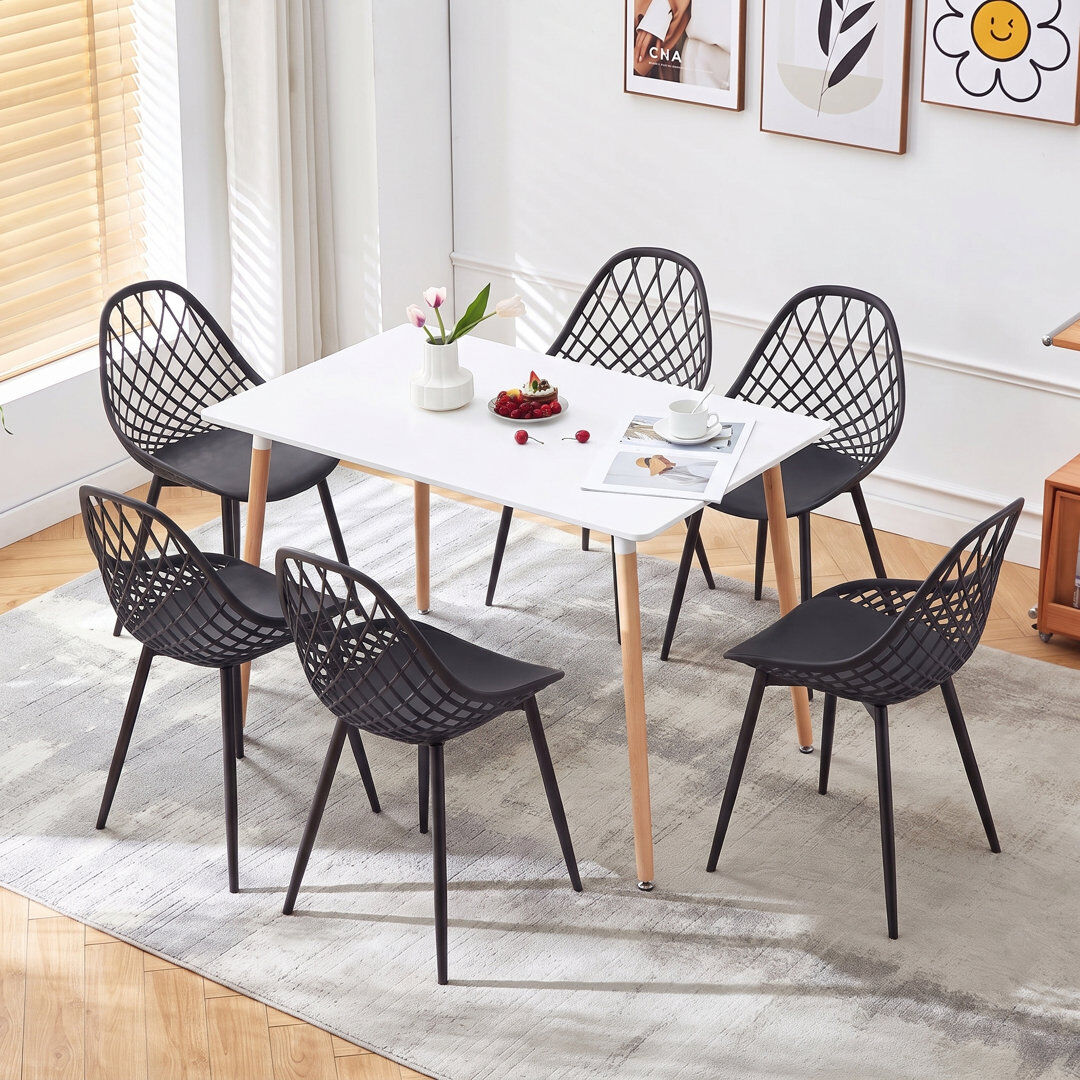 George Oliver Dorrington 6 -Person Dining Set White 6