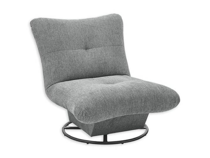 Stella Trading Maranello Sessel Wohnzimmer, Grau - Bequemer Fernsehsessel Relaxsessel drehbar - 96 x 75 x 93 cm (B/H/T)