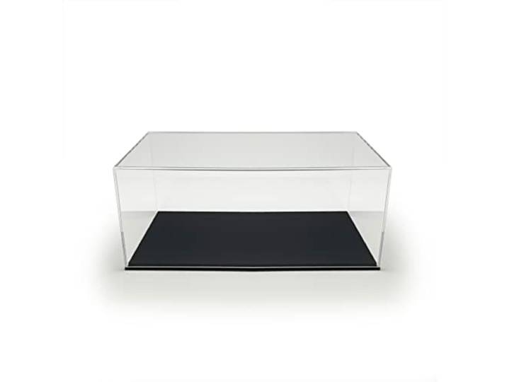 LOBOTEC Acryl Vitrine für Modellautos im Maßstab 1:12, glänzender hochwertiger Schaukasten Handarbeit aus Acrylglas, Plexiglas Box Aufbewahrung für Sammlerstücke, Miniaturmodelle glänzende Bodenplatte