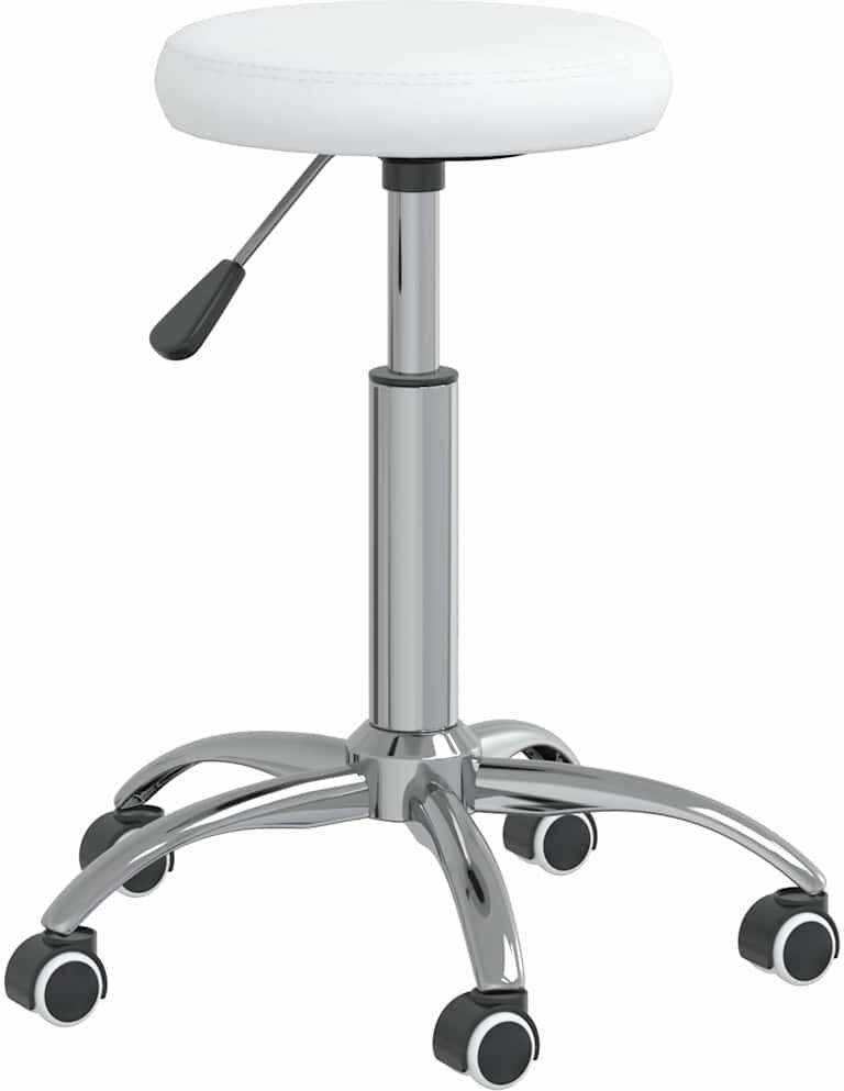 vidaXL Tabouret de massage Similicuir Blanc