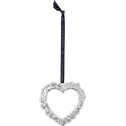 Karen Blixen Christbaumschmuck 11,5 cm Herz mit Blumen silberfarben