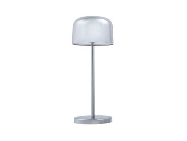 Lucande LED Outdoor Tischlampe in chrom glänzend, dimmbar Tischleuchte