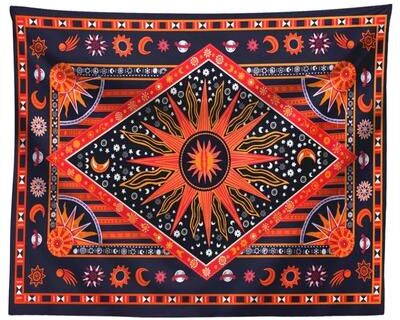 Uplift Picks Mandala Tarot Tapestry Bohemian Hippie Wall Hanging Decor 02 75x75 Cm