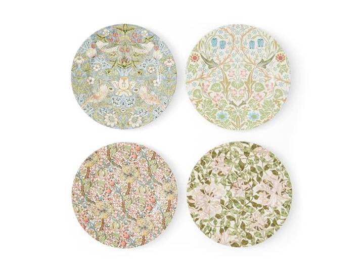 William Morris & Co Set van 4 taartborden, set van 4