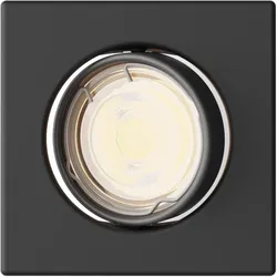 Philips, Einbauleuchte, Peridot Rec Kit Sq černá / Zapuštěné svítidlo / hranaté / GU10 / 7W / IP20 (GU10, Metall)