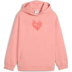 PUMA Kinder Kapuzensweat FLAMING LOVE Hoodie TR G, Größe 128 in Pink Pink