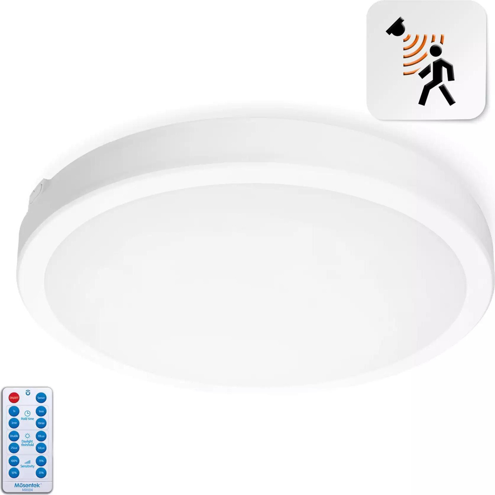 KOBI LED-plafondlamp NAIROS met sensor, 36W, Wit