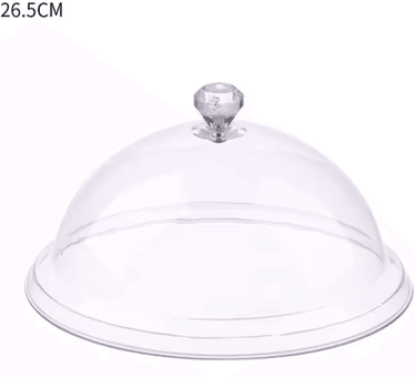 Inspire Picks Creative Acrylic Cake & Fruit Display Stand With Dust Cover 26.5cm