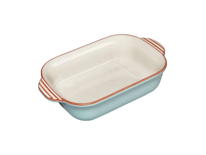 Denby Plat allant au four Heritage Pavilion Bleu-beige, small, rectangulaire