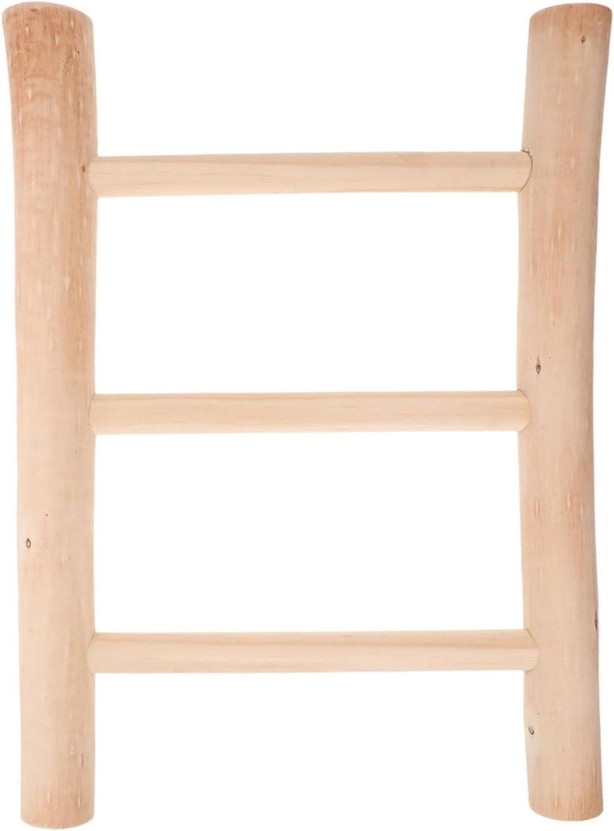Decoratieve houten ladder handdoekrek voor in de badkamer - 39 x 38 cm