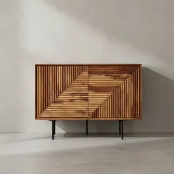 KADIMA DESIGN "Harmony" 3D-Sideboard mit Metalldetails und viel Stauraum, Elegantes Wood-Design
