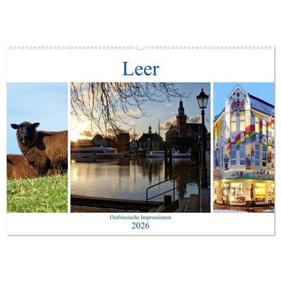 Leer - Ostfriesische Impressionen 2026 (Wandkalender 2026 DIN A2 quer), CALVENDO Monatskalender