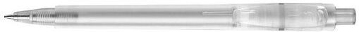 Stylo bille publicitaire Baron nickel plastique ABS blanc