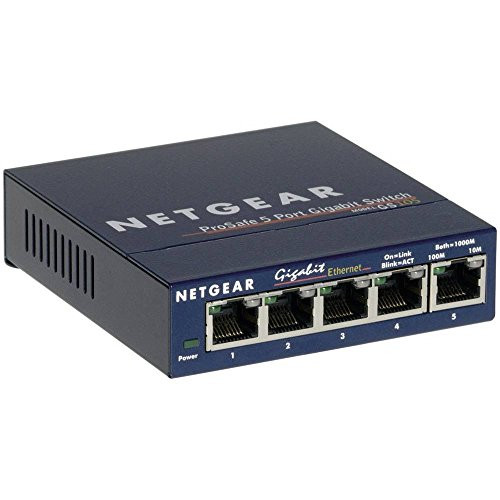 Netgear GS105 Unmanaged Gigabit Ethernet Netwerk Switch, Blauw