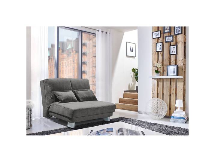 Canapé convertible Rakir Gris Microfibre Enza 120cm Scandi