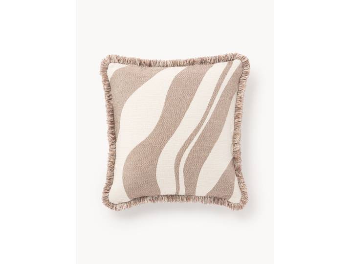 Jacquard kussenhoes Rui met franjes