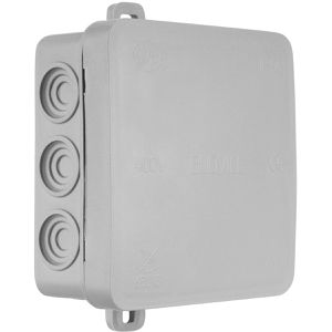 REV-Ritter Abzweigdose 0518426555, IP54 für außen, 85 x 85 mm, grau, aus Kunststoff, für Aufputz