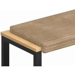 vidaXL Bankkissen Plüschcord Taupe Tiefe 35 cm