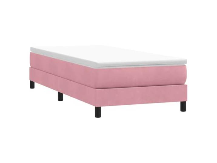 RJPLMFV Lattenrost, Velours, Rosa, 80 x 210 cm Bettgestell ohne Matratze, weicher und glatter Stoff, robuste Füße, inkl. Lattenrost