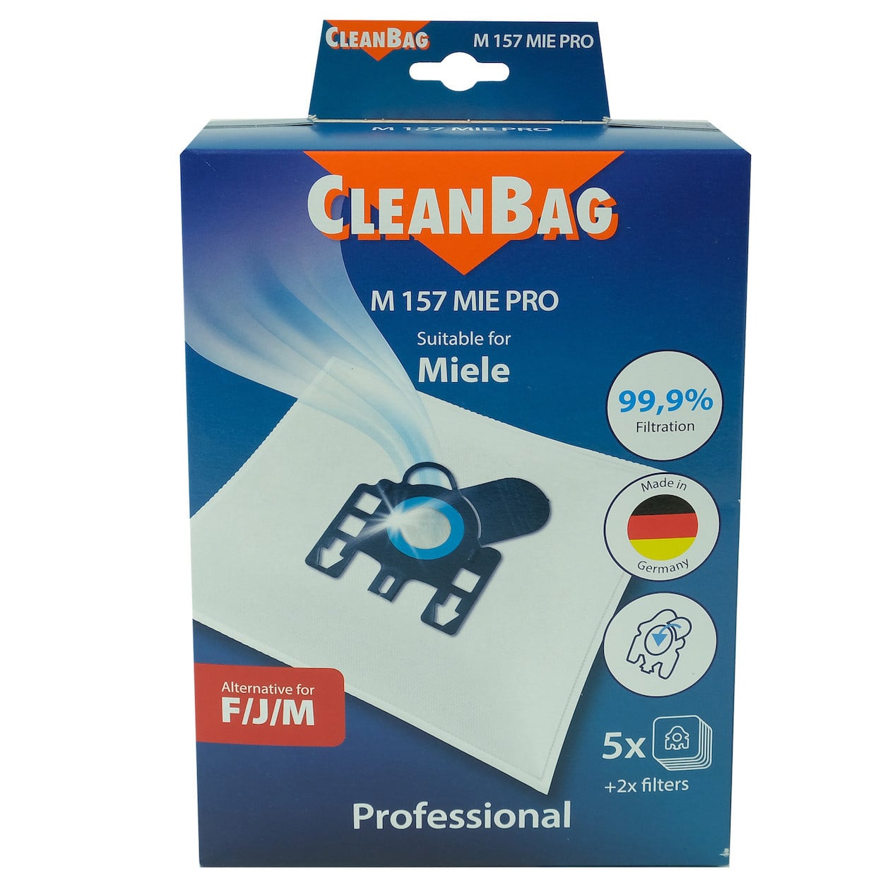Cleanbag Professional Miele FJM Stofzakken Wit, 7 stuks