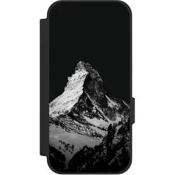 Nivocase Klapphülle für Google Pixel 10a Handyhülle aus Kunst Leder NIVOflip schwarz Alpspitze Berg Schnee (Google Pixel 10a), Smartphone Hülle, Schwarz