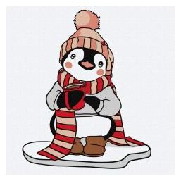 Ideyka Malen nach Zahlen - Winterliebling für Kinder, 25 x 25 cm (66128819)