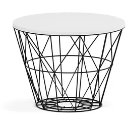 Runder Konferenztisch STILO, Durchmesser 60 cm, weiß