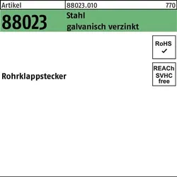 Rohrklappstecker R 88023 10x 50x 25 Stahl galv.verz. 50 Stück