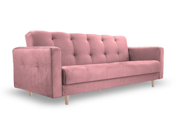 Sofa LIZBONA Rosa (Kronos 29) Buchenholz (hell)