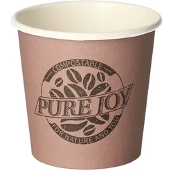 PAPSTAR 80 Trinkbecher, Pappe 0,1 l Ø 6 cm · 6 cm lila "Pure Joy"