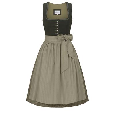 Dirndl NÜBLER "Dirndl midi Feli", Damen, Gr. 42, EURO, grün, Obermaterial: 100% Polyamid PA., Kleider