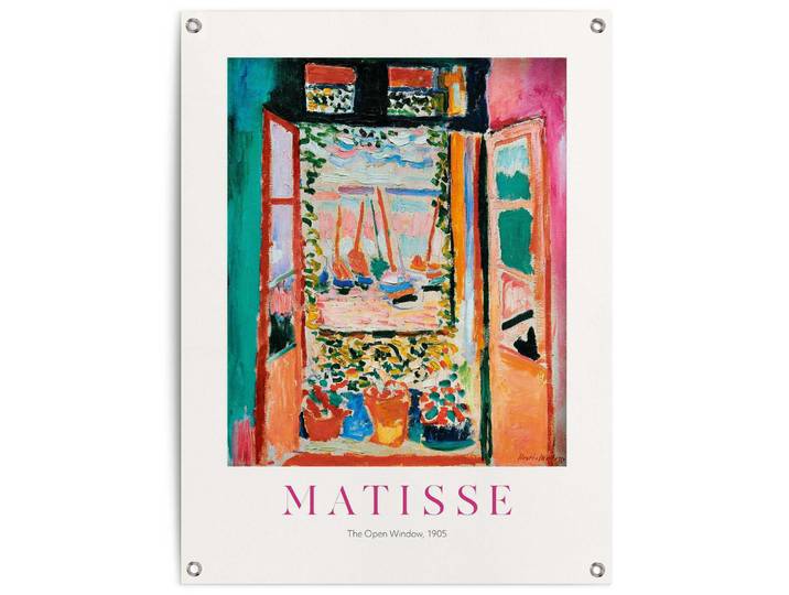 Poster REINDERS Henri Matisse Window , bunt (farbe bild(er): bunt), B:60cm H:80cm T:0,1cm, Leinwand, Bilder, Poster, Outdoor für Garten oder Balkon