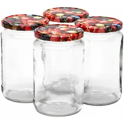 EINMACHGLÄSER / STURZGLÄSER Wildberries transparent 720 ml 4er Set