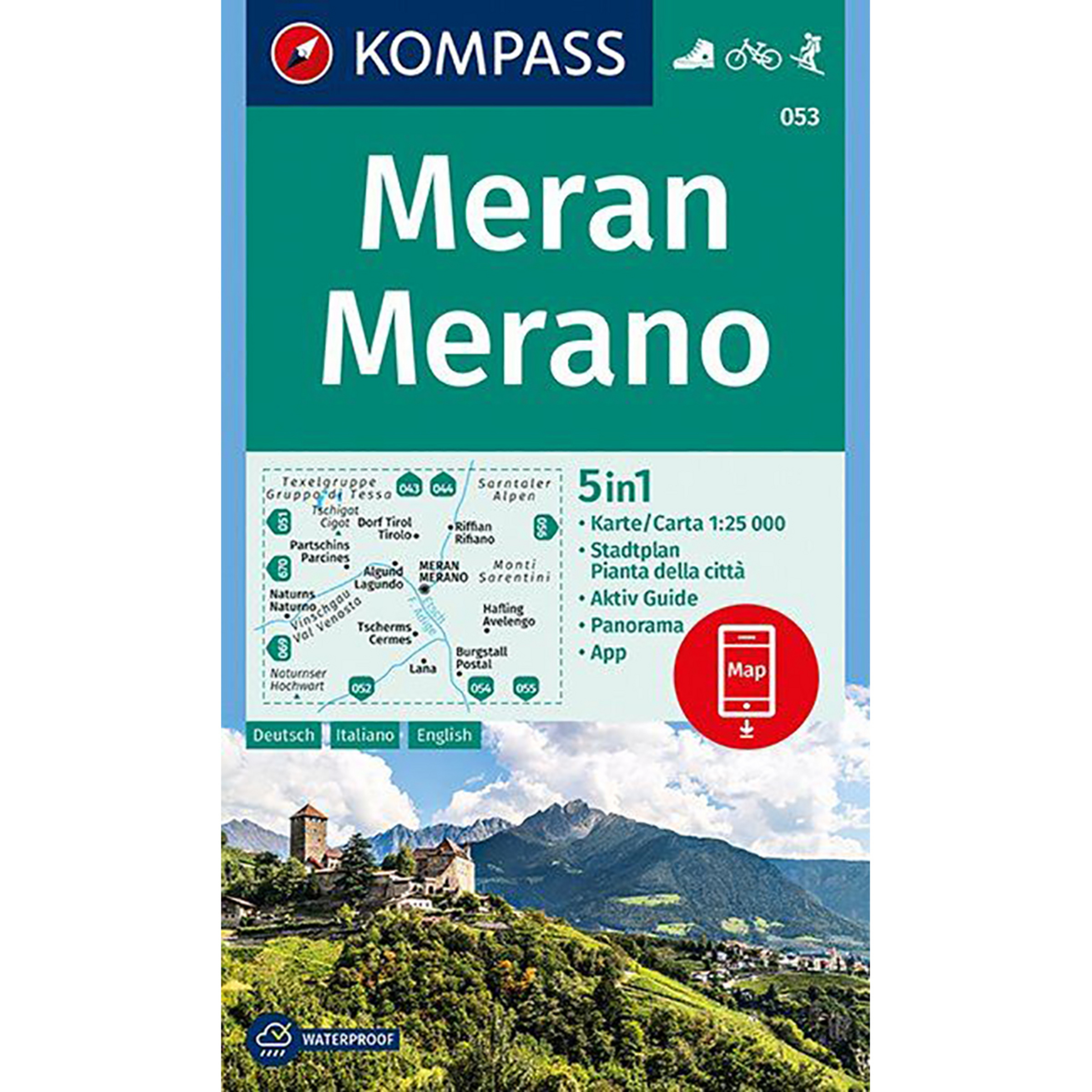 Kompass Verlag WK 053 Meran / Merano Topografische Karten
