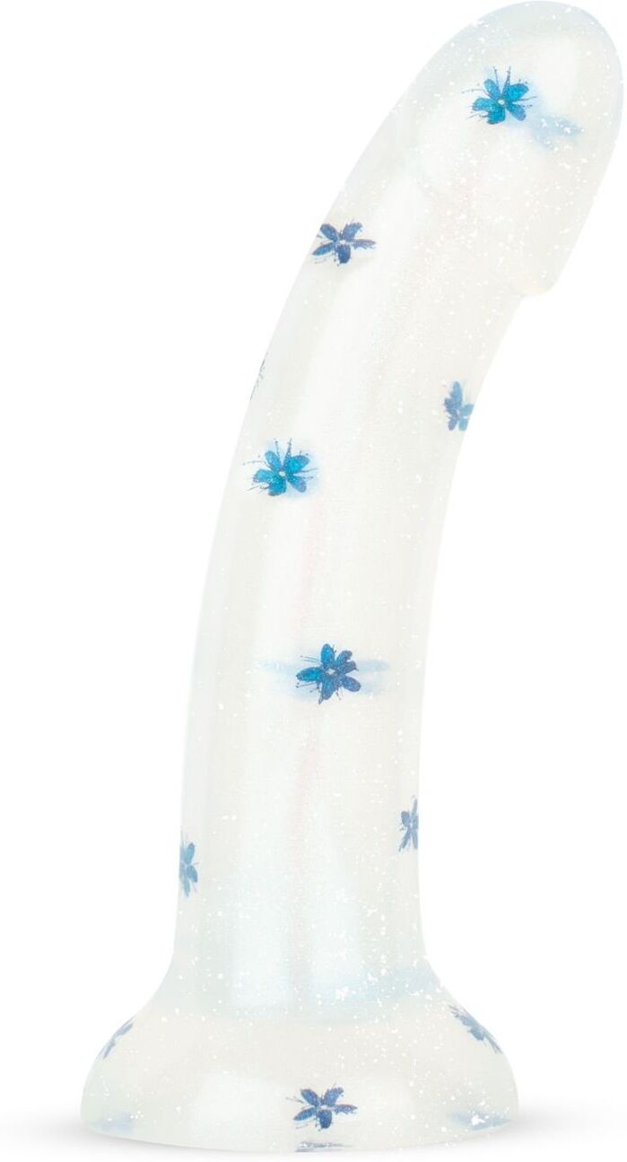 Easytoys Dildo Collection Gode ​​Collection Blossom Bliss Dildo ‚ Design Paillettes Bleues 24 cm