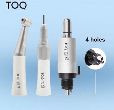 Inspired Finds ProCare FX Low Speed Dental Handpiece Set 2 4 Hole Air Motor With Contra Angle & Straight Handpiece For Polishing And 4 Hole Set