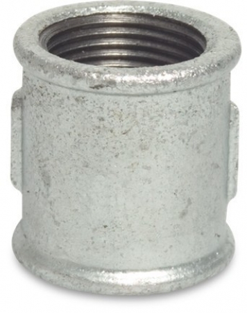 Muffe Temperguss verzinkt, Muffe verzinkt IG/IG (Muffe Innengewinde x Innengewinde VERZINKT: 3/8" Muffe IG/IG verzinkt ) 4.19-VERM38