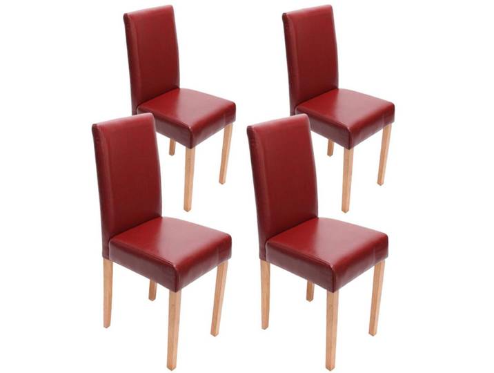 ESSZIMMERSTUHL Rot, Braun 4er-Set