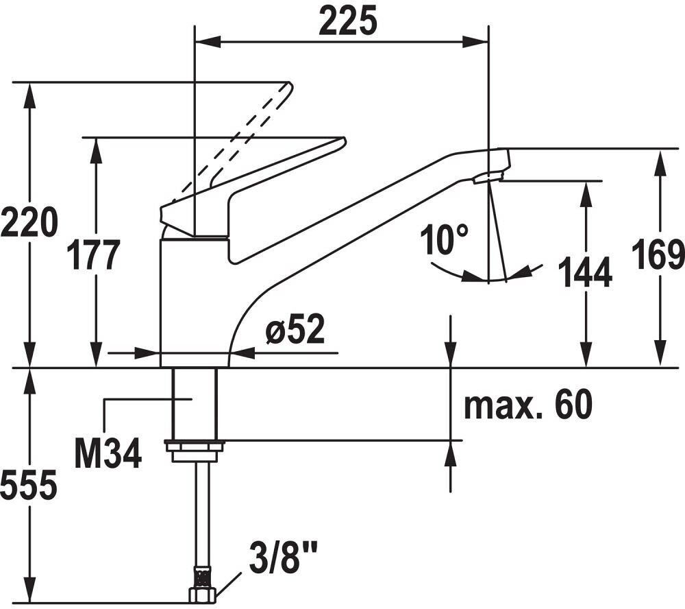 KWC ISLA Einhebel-Spültischbatterie, Vorfenstermontage, Küchenarmaturen, 10371023000FLVMS, chrom