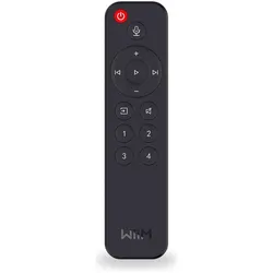 WiiM Voice Remote (Gerätespezifische Fernbedienung, Infrarot), Fernbedienung, Schwarz