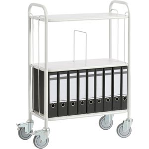 Rollcart Bürowagen 08-7463, 80 x 110 x 38cm, Holz & Metall, lichtgrau