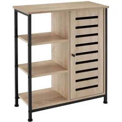 tectake Sideboard 71x32x82cm  Industrial Holz Hell, Eiche Sonoma