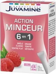 Juvamine Action Minceur 6 en 1 14 Sticks à Diluer - Boîte 14 sticks