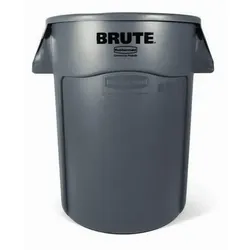 Mülltonne Rubbermaid Brute Utility rund 166,5 L Grau Mülleimer mit Luftschlitzen