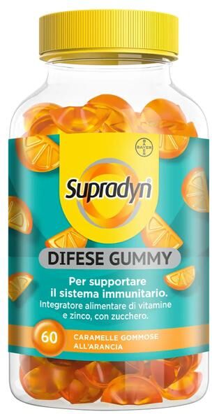 Supradyn Difese Gummy Integratore Difese Immunitarie Vitamina C, Vitamina D e Zinco 60 Caramelle