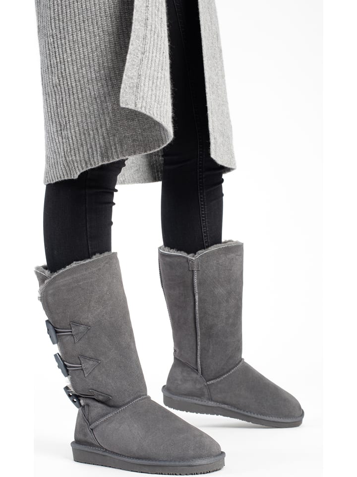 Gooce Leder-Winterstiefel "Cornice" in Grau - 36