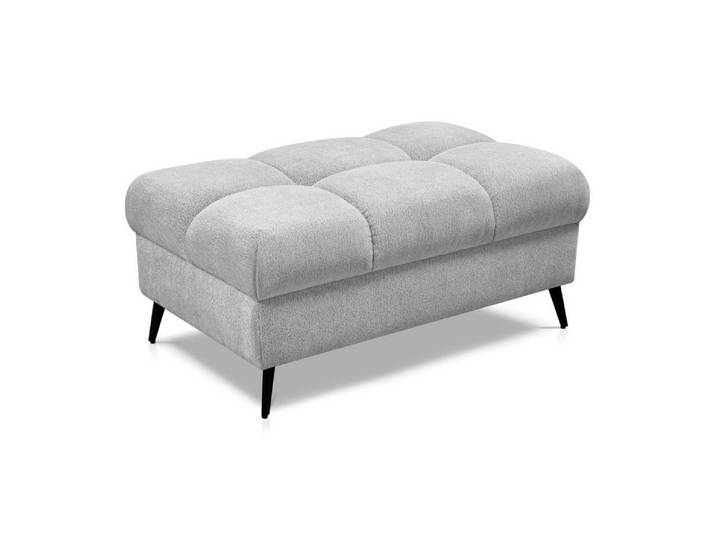 Beautysofa Hocker mit Metallbeine VINNI (Ziernähte, erhältlich in vielen Farben), Modernes Design
