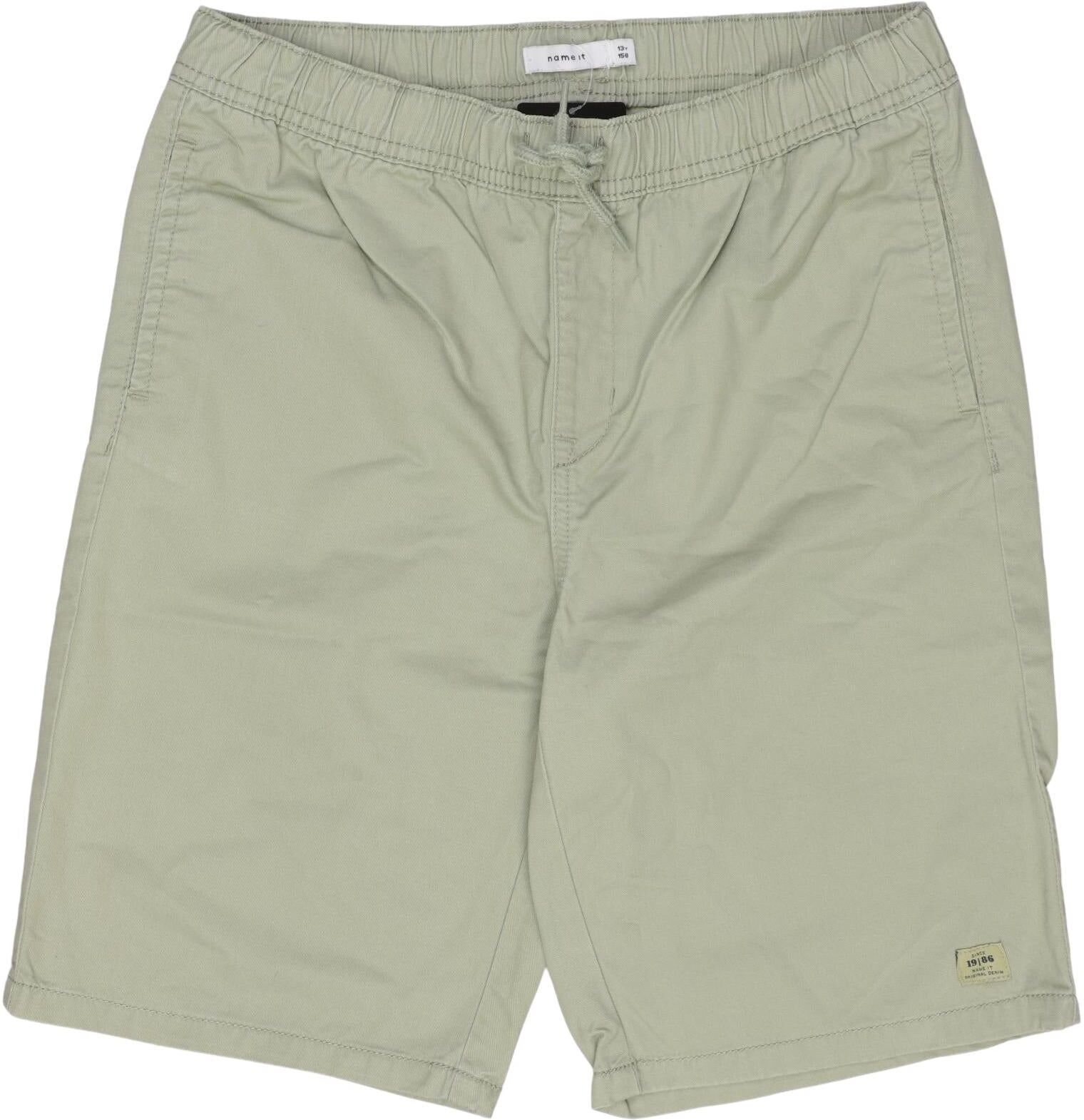 name it Jungen Shorts, Hellgrün, Gr. EU 158, Baumwolle - Second Hand
